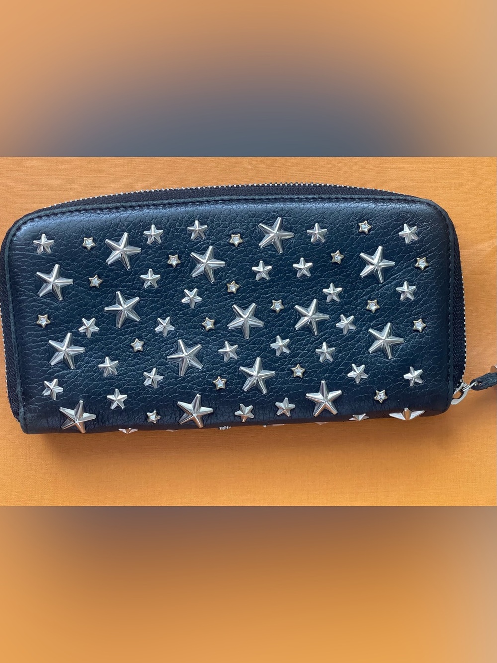 Jimmy Choo Black leather star studded zip around wallet - Picture 13 of 15